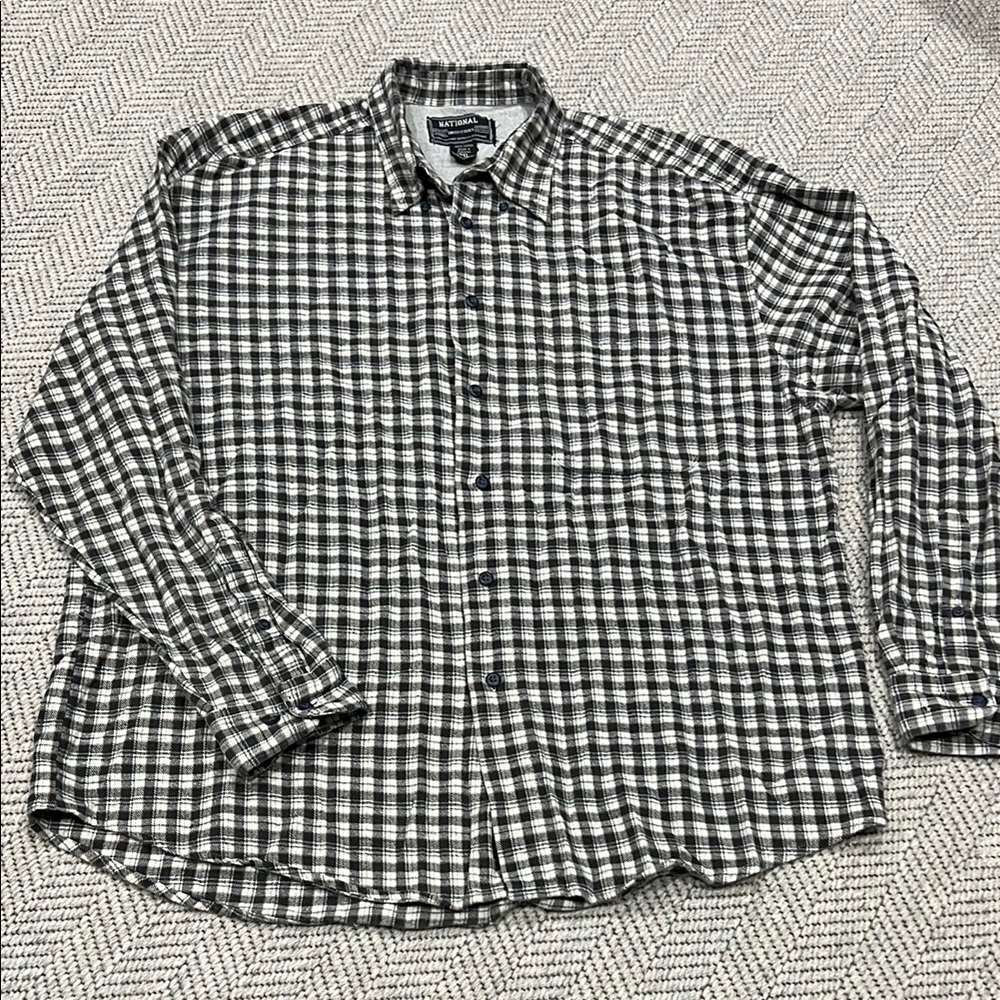 National outfitters flannel button down shirt